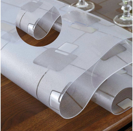Tischfolie1.5mmTischdeckeTransparent weich mit musterTischschutzTischmatte PVC