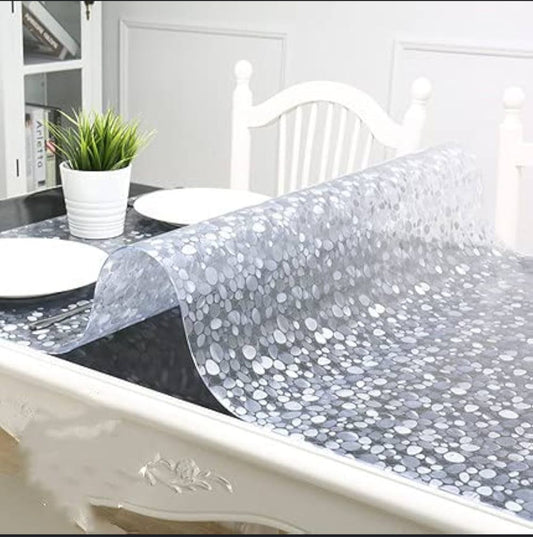 Tischfolie Tischschutzfolie 1.5mm transparent mit Muster Folie Tischschutz