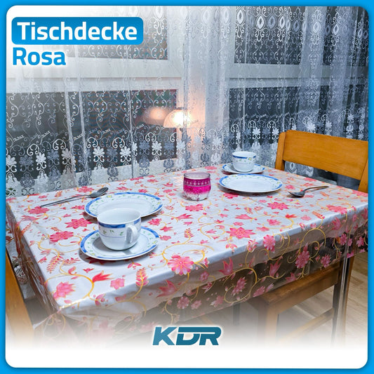 Tischdecke abwaschbar Gartentischdecke mit Muster c a 0.20 mm Br.140 CM-PVC